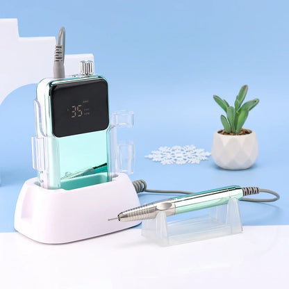 New 85W Electric Nail File – Cordless Professional Brushless Nail Drill Machine with 35000 RPM