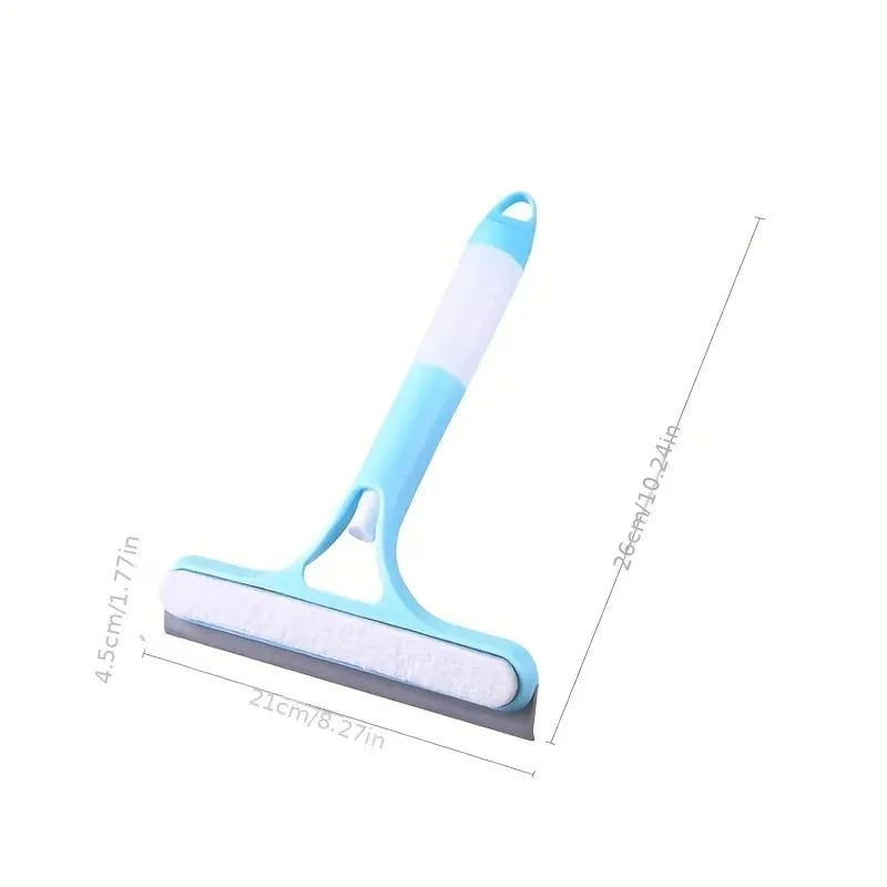 3-in-1 Multi-Function Glass Cleaner – Household Mirror Scraper with Watering Can & Window Scraper Tool