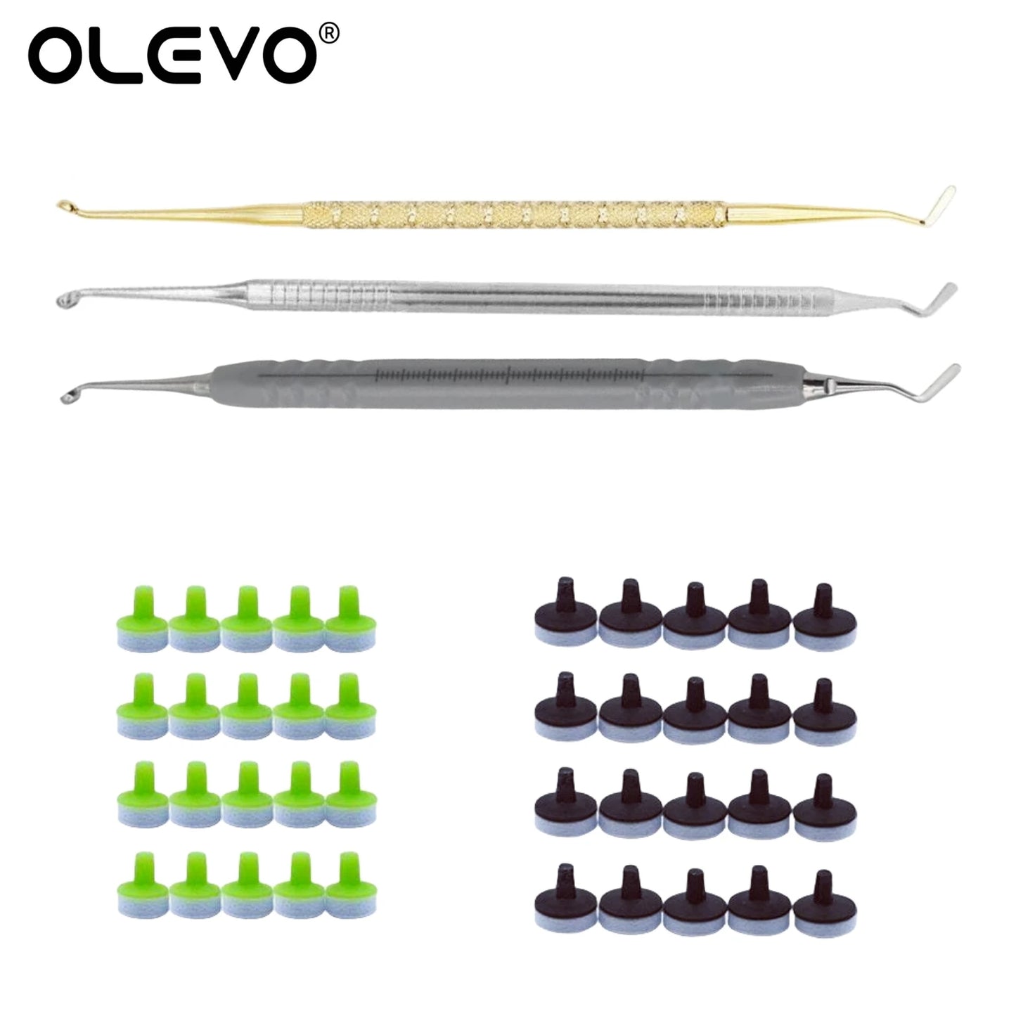 Dental Resin Filling Kit – Composite Light Cure Spatula & Molding Tools Set with Foam Pad Holder for Dentistry Use