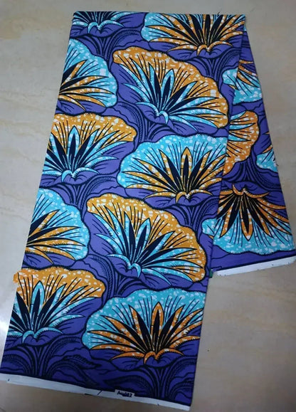 African Wax Print Fabric 6 Yards - Ghana Kente Design Ankara Kitenge Pagne