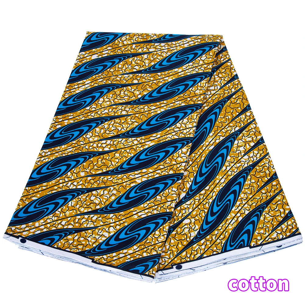Original African Wax Print Fabric - 100% Cotton Colorful Dutch Ankara Pagne