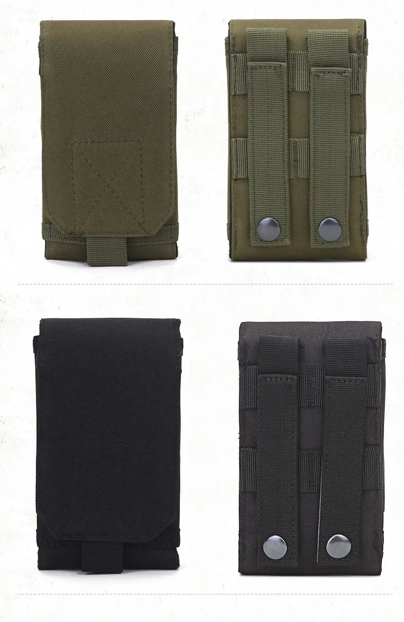 Waterproof Outdoor Camo Tactical Phone Holder – Nylon Waist Belt EDC Hunting Bag