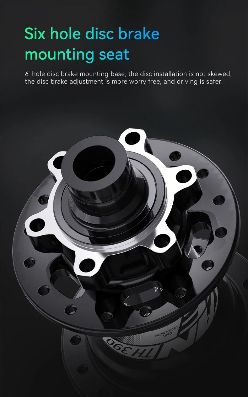 TANKE 120 Click MTB Hub – 6-Bearing Front & Rear Bicycle Hub for 7-12 Speed, 28/32/36 Holes, Disc Brake