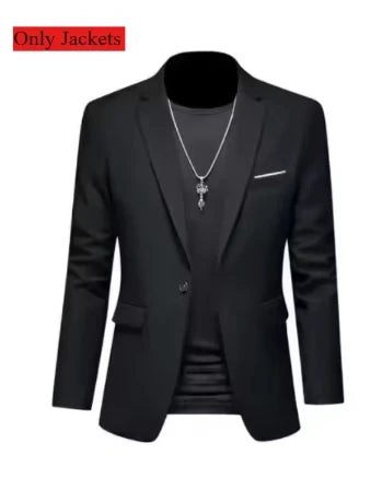 2026 Luxury Men's 2-Piece Suit Set - Elegant Slim Fit Wedding Groom Tuxedo & Casual Formal Wear