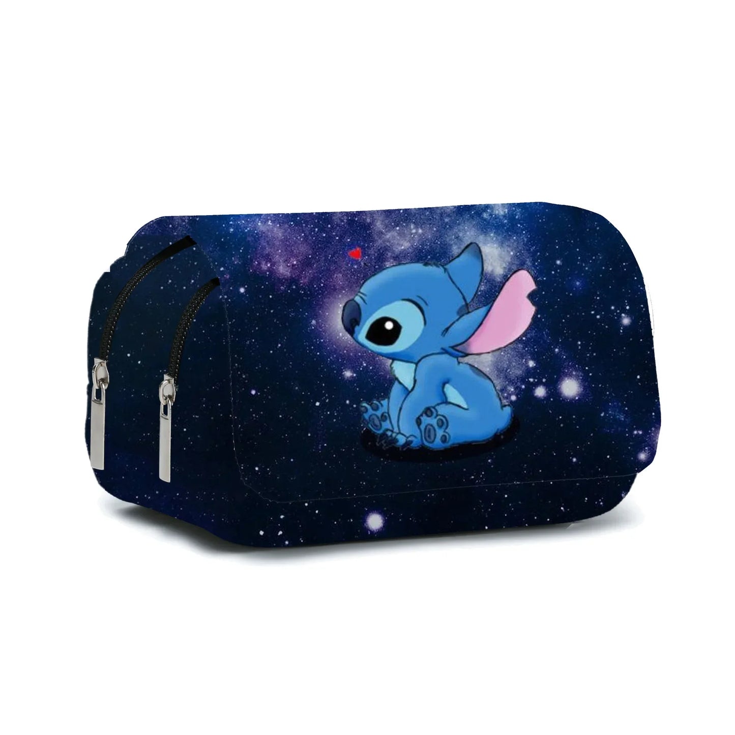 Stitch Fully Printed Flap Pencil Case – Kawaii Anime Stationery Box for School Girls