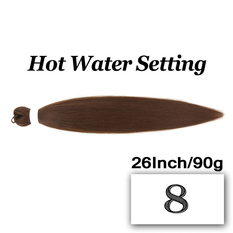 26-Inch Pre-Stretched Braiding Hair Extensions – Synthetic Afro Crochet Braids for DIY, Jumbo Braid in Purple, Pink, Peach & Red