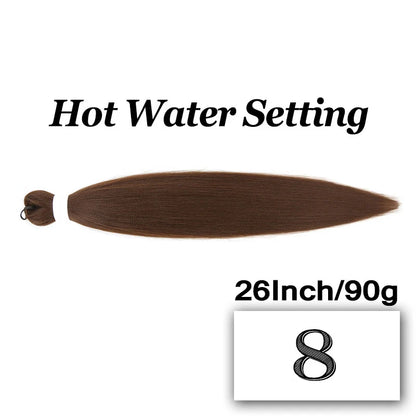 26-Inch Pre-Stretched Braiding Hair Extensions – Synthetic Afro Crochet Braids for DIY, Jumbo Braid in Purple, Pink, Peach & Red