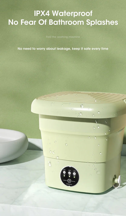 Portable Mini Washing Machine – 4.5L Washer for Socks, Underwear & Panties, Travel & Dorm Use, EU/US/UK/AU Plug