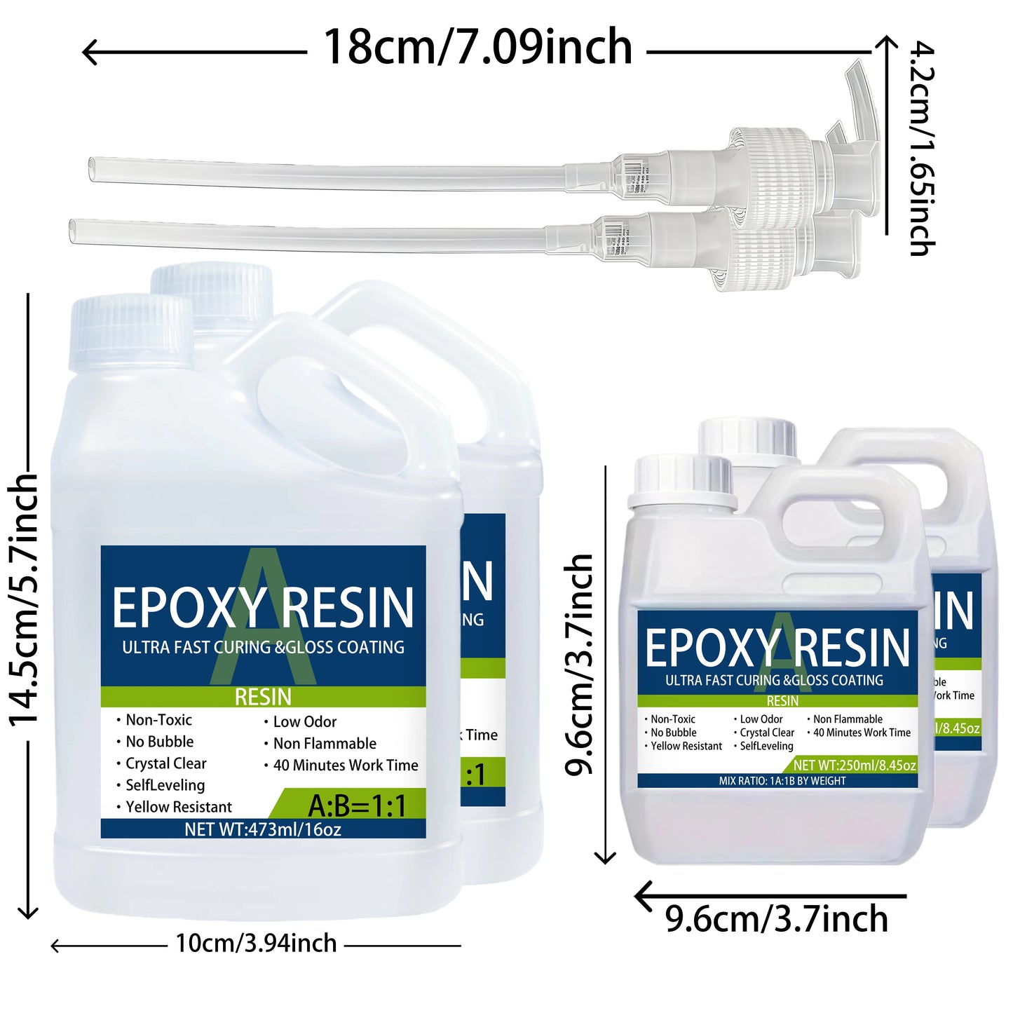 32oz Epoxy Resin Kit – Strong Bubble-Free Anti-Yellowing Art Resin, Easy 1:1 Mix for Casting, DIY Crafts & Mold Making