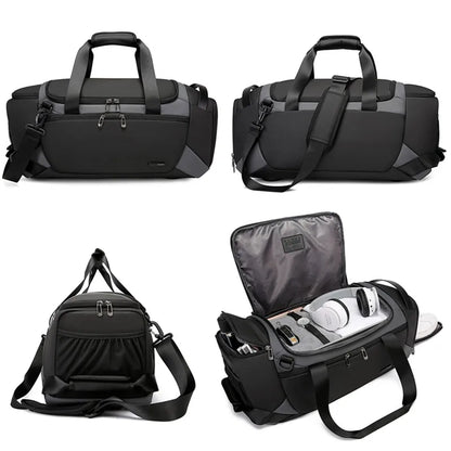 BANGE Waterproof Sports Gym Bag for Men - Fitness Training & Outdoor Dry Wet Separation Travel Bag