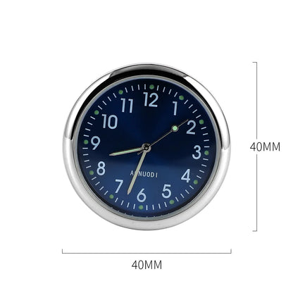 Luminous Car Clock - Mini Auto Stick-On Digital Watch for Cars, 40mm & 43mm Quartz Mechanic Ornament