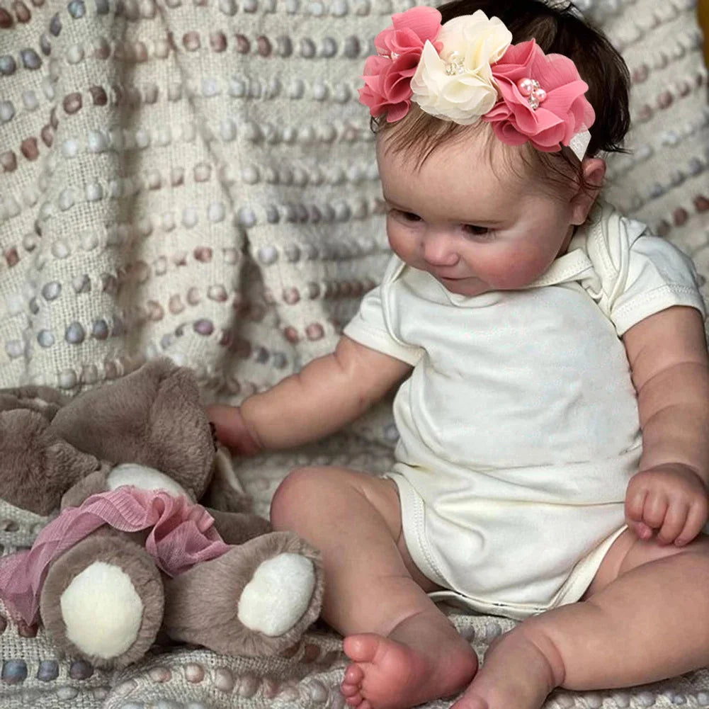MRB 50cm Full Vinyl Reborn Doll Maddie – Waterproof Lifelike Girl Doll with Hand-Painted Veins, Christmas Gift