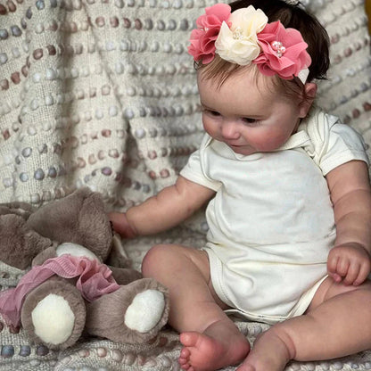 MRB 50cm Full Vinyl Reborn Doll Maddie – Waterproof Lifelike Girl Doll with Hand-Painted Veins, Christmas Gift
