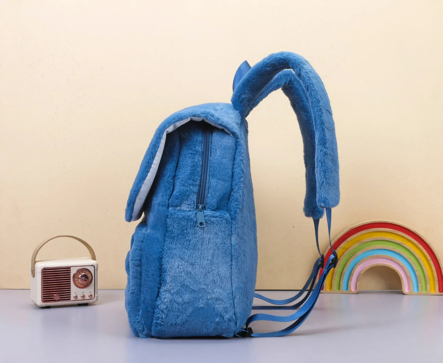 Disney Blue Stitch Plush Backpack – Large-Capacity Cartoon Bag for Kids & Kindergarten Gift