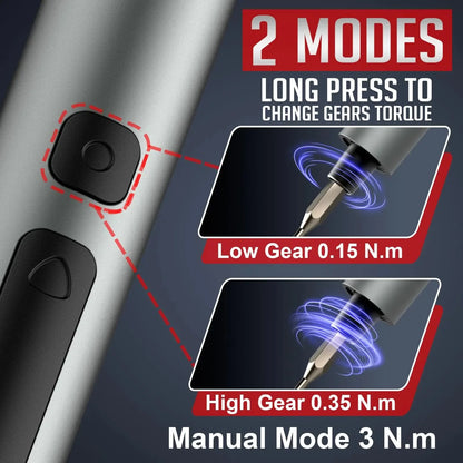 75-in-1 Precision Electric Screwdriver Set – 71 Magnetic Phillips & Torx Bits with 3 LED Lights