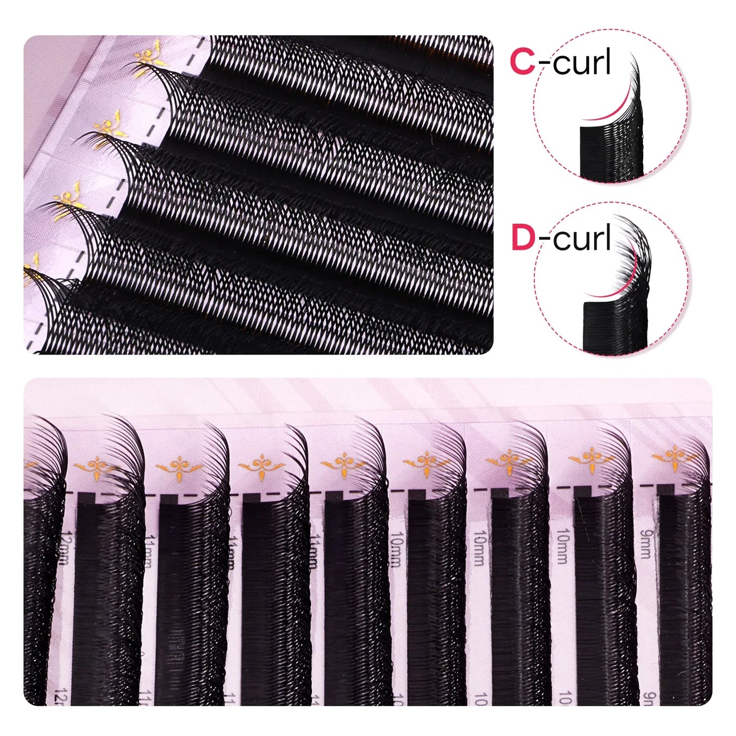 ARISON Plus 2-in-1 Magnetic Eyelashes – YY/3D/4D/5D Premade W-Shape Volume Fans for Full Lash Extensions