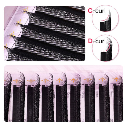 ARISON Plus 2-in-1 Magnetic Eyelashes – YY/3D/4D/5D Premade W-Shape Volume Fans for Full Lash Extensions