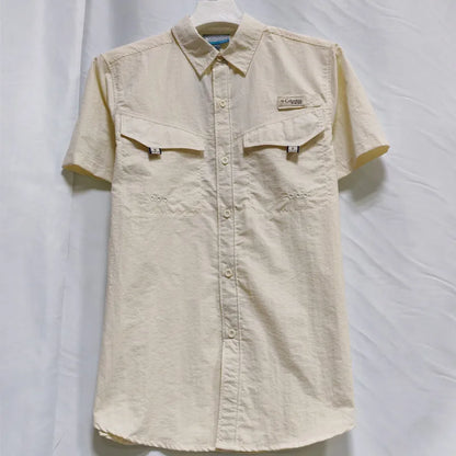 Men’s Short Sleeve Casual Shirt - Stylish Lightweight Fishing & Summer Menswear Top