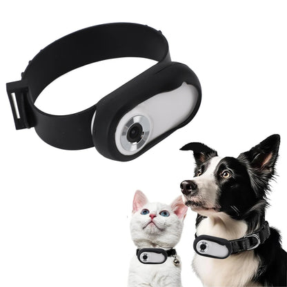 HD 1080P Pet Collar Camera - 170° Wide-Angle Video & Photo Recorder with USB Rechargeable Design for Dogs and Cats
