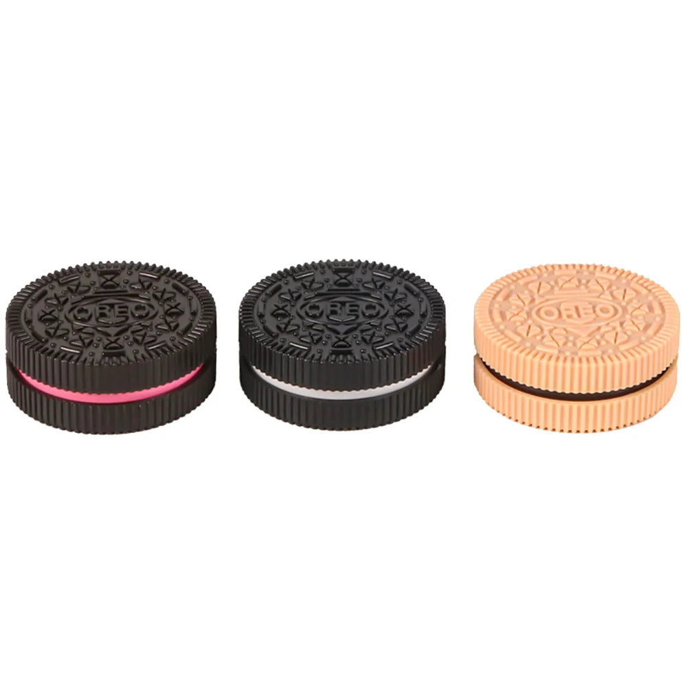 60mm Plastic Herb Grinder – Cookie Biscuit Design Tobacco & Spice Crusher for Smoking