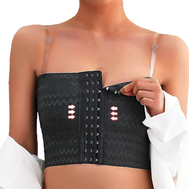 Breast Shaper Binder with Bra Straps – Breathable Transgender Chest Binder Top for Tomboy & Lesbian Style