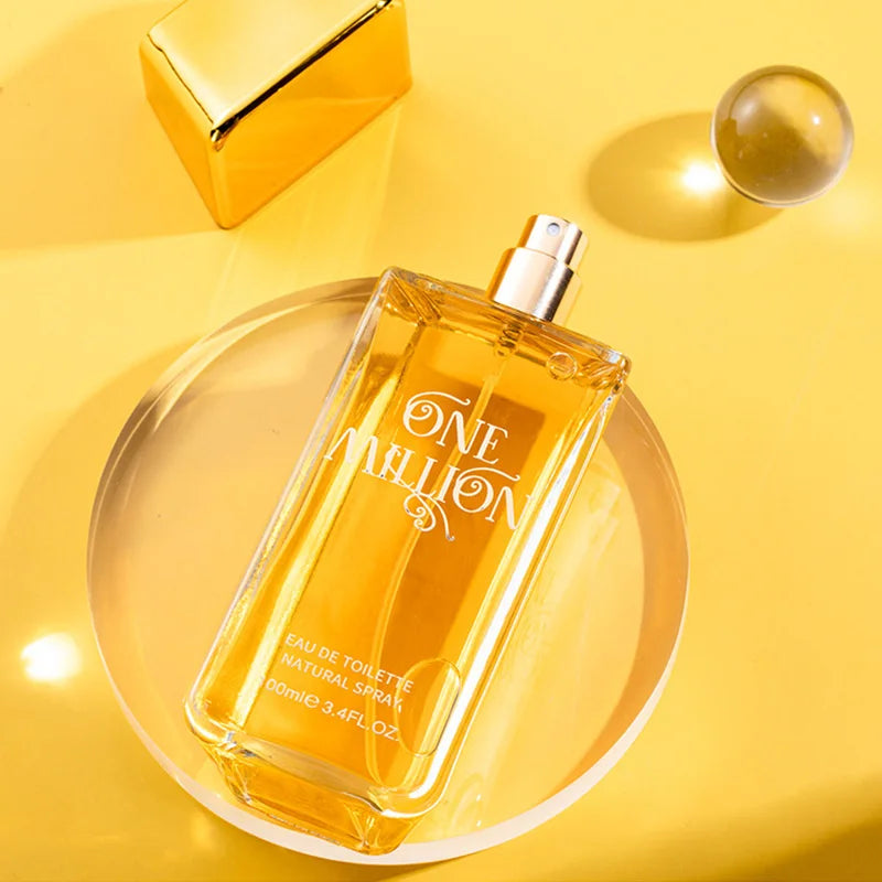Hot Million Gold Perfume for Men & Women, Seductive Leather Notes, 100ml Valentine's Day Gift