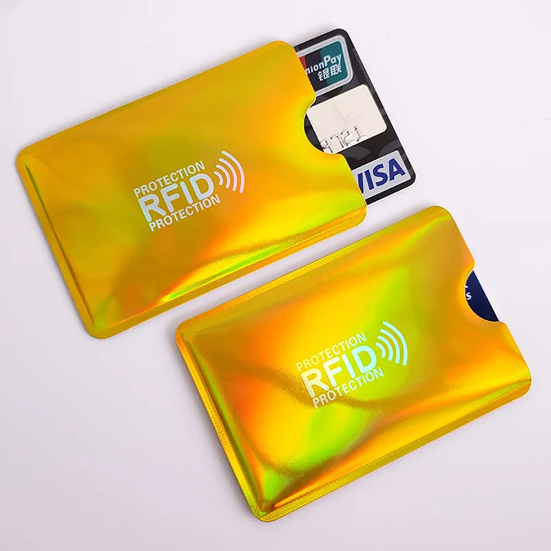 10PCS RFID Card Protector Sleeves - Anti Scan NFC Blocking Aluminum Foil Credit Card Holder