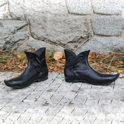 European Medieval Poulaine Boots - Vintage Royal Pointed Crakow Renaissance Cosplay Shoes