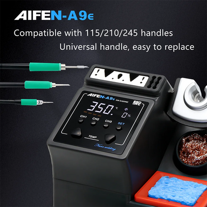 AIFEN A9E Soldering Station – Compatible with 210/245/115 Soldering Iron Tips & Handle Temperature Control for Welding