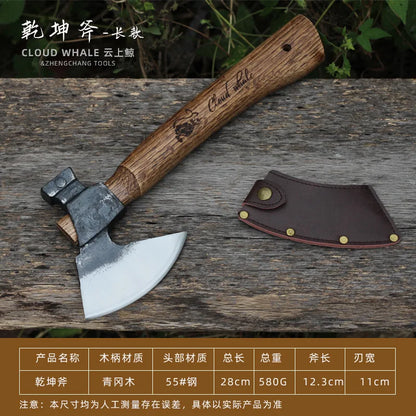Handmade Forged Multifunctional Camping Axe – Small Outdoor Axe for Wood, Tree, and Bone Chopping