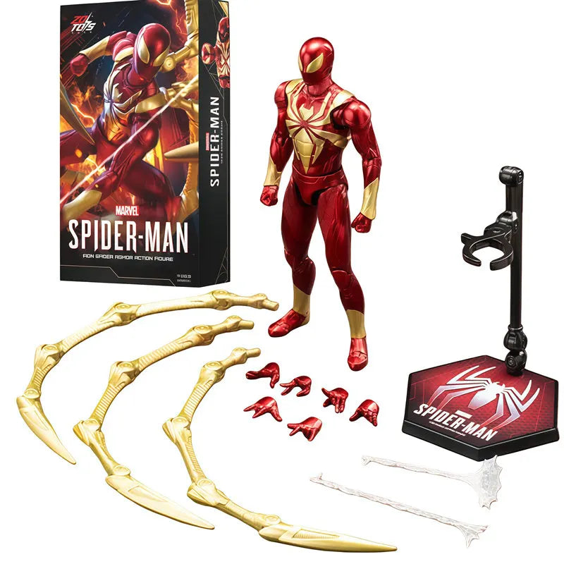Spider-Man Action Figure - Miles Morales, Scarlet Spider, Hobie Brown & Iron Spider Collectible Toy Gift