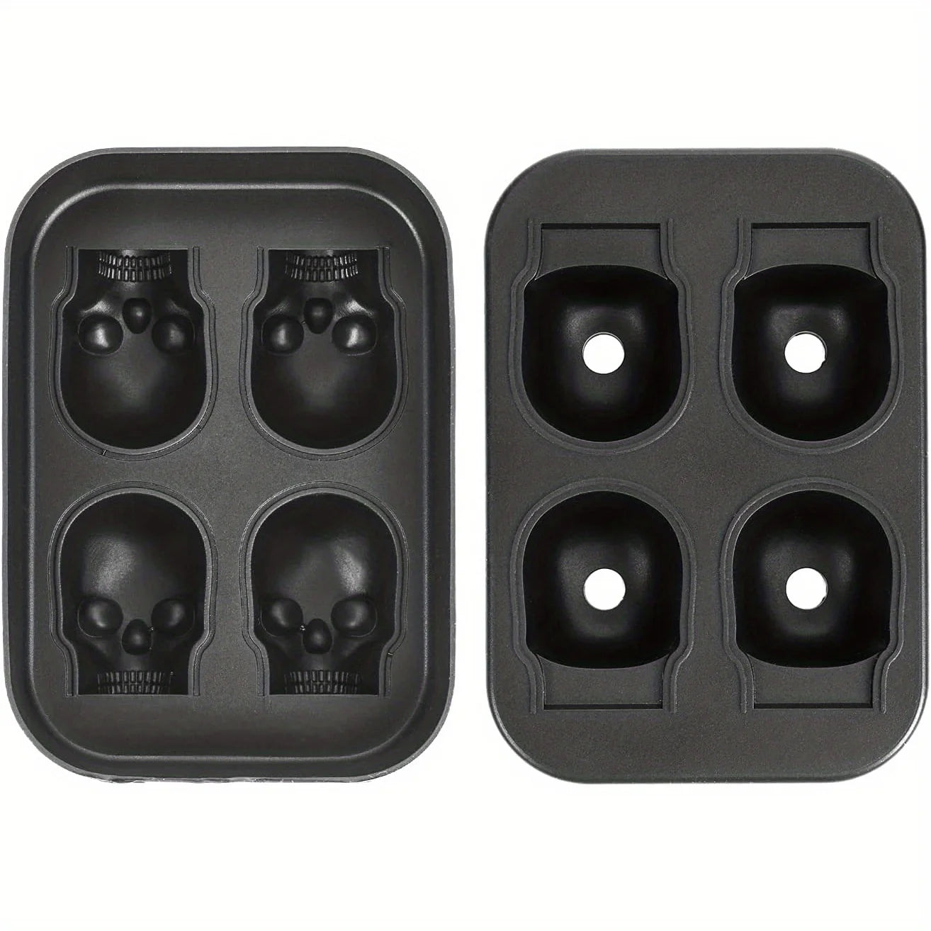 Skull Ice Ball Mold – 3D Silicone Ice Cube Tray, BPA-Free for Freezer & Cocktails
