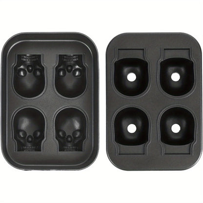 Skull Ice Ball Mold – 3D Silicone Ice Cube Tray, BPA-Free for Freezer & Cocktails
