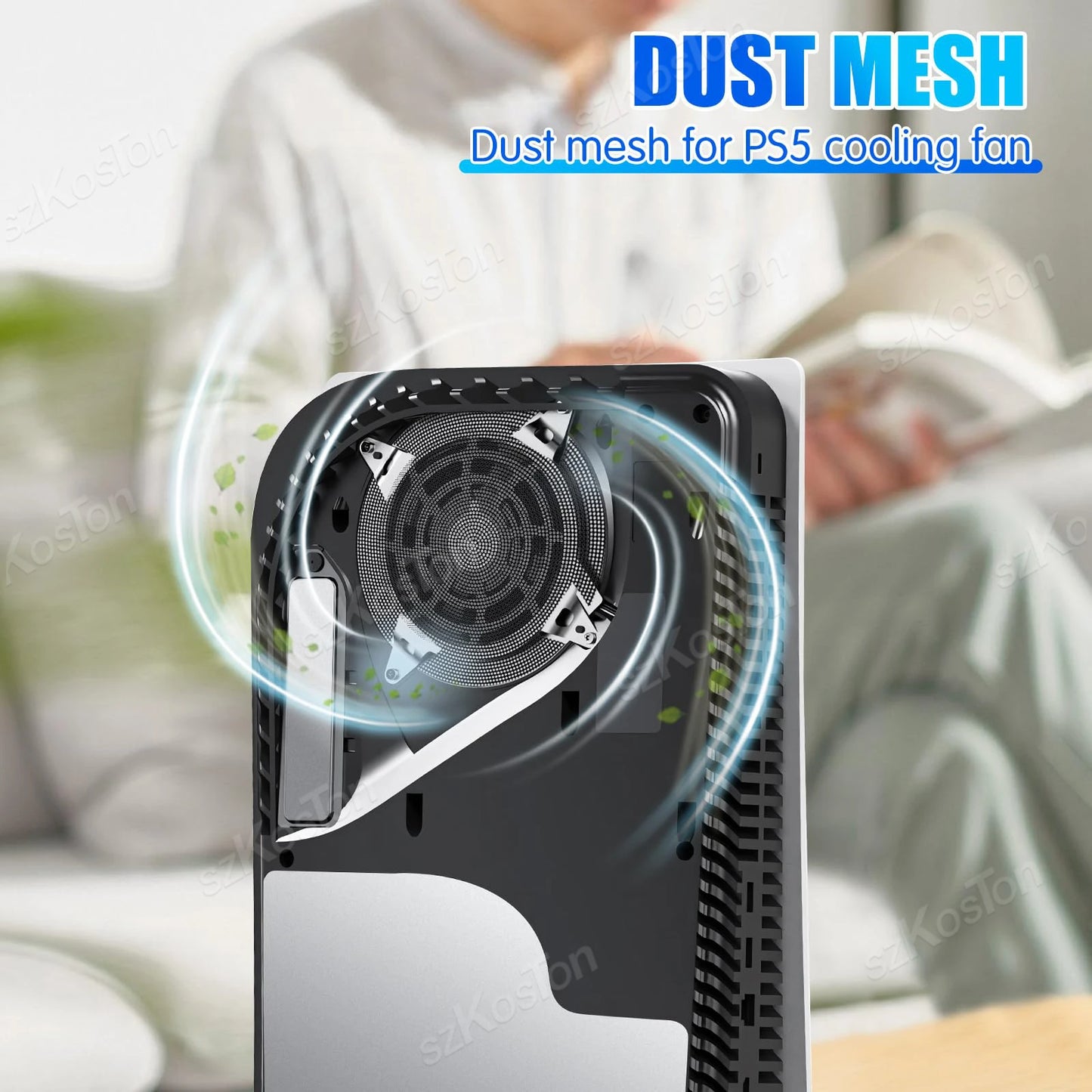PS5 Slim & Pro Cooling Fan Dust Filter Kit – Silicone Dust Plugs & Dustproof Accessories for Game Console