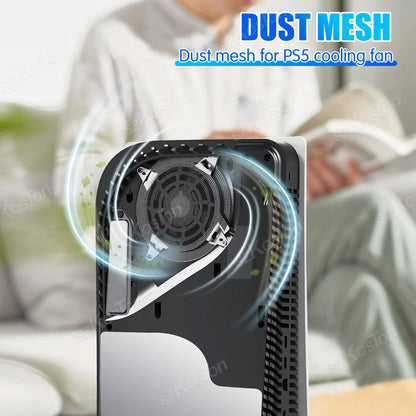 PS5 Slim & Pro Cooling Fan Dust Filter Kit – Silicone Dust Plugs & Dustproof Accessories for Game Console