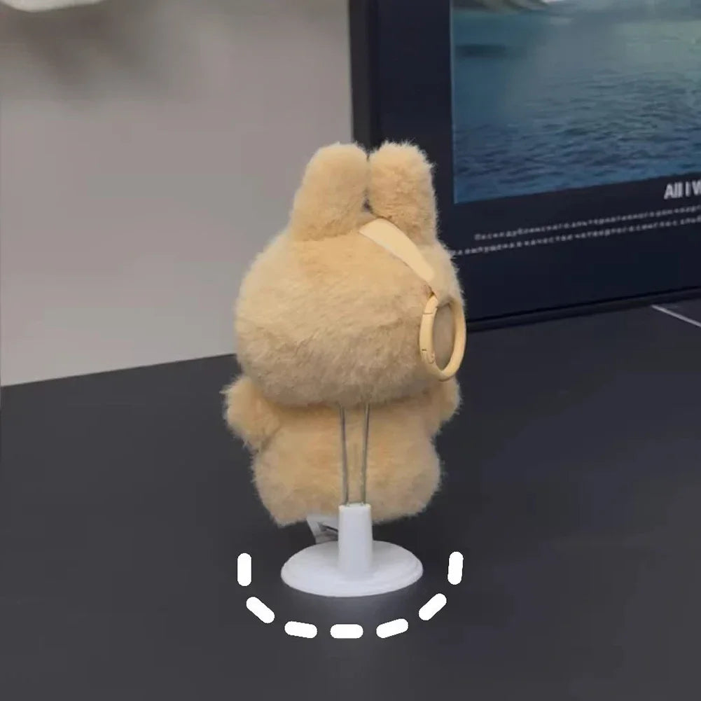 Adjustable Doll Display Stand - Plastic Action Figure Holder Bracket for Labubu, Skull Panda & Collectible Dolls
