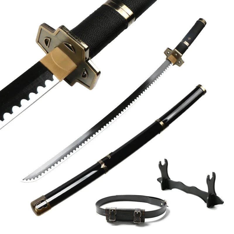 3-Piece Roronoa Zoro Katana Set – 104cm Handmade Anime Cosplay Swords (Shusui, Enma, Kitetsu) with Free Holder & Belt