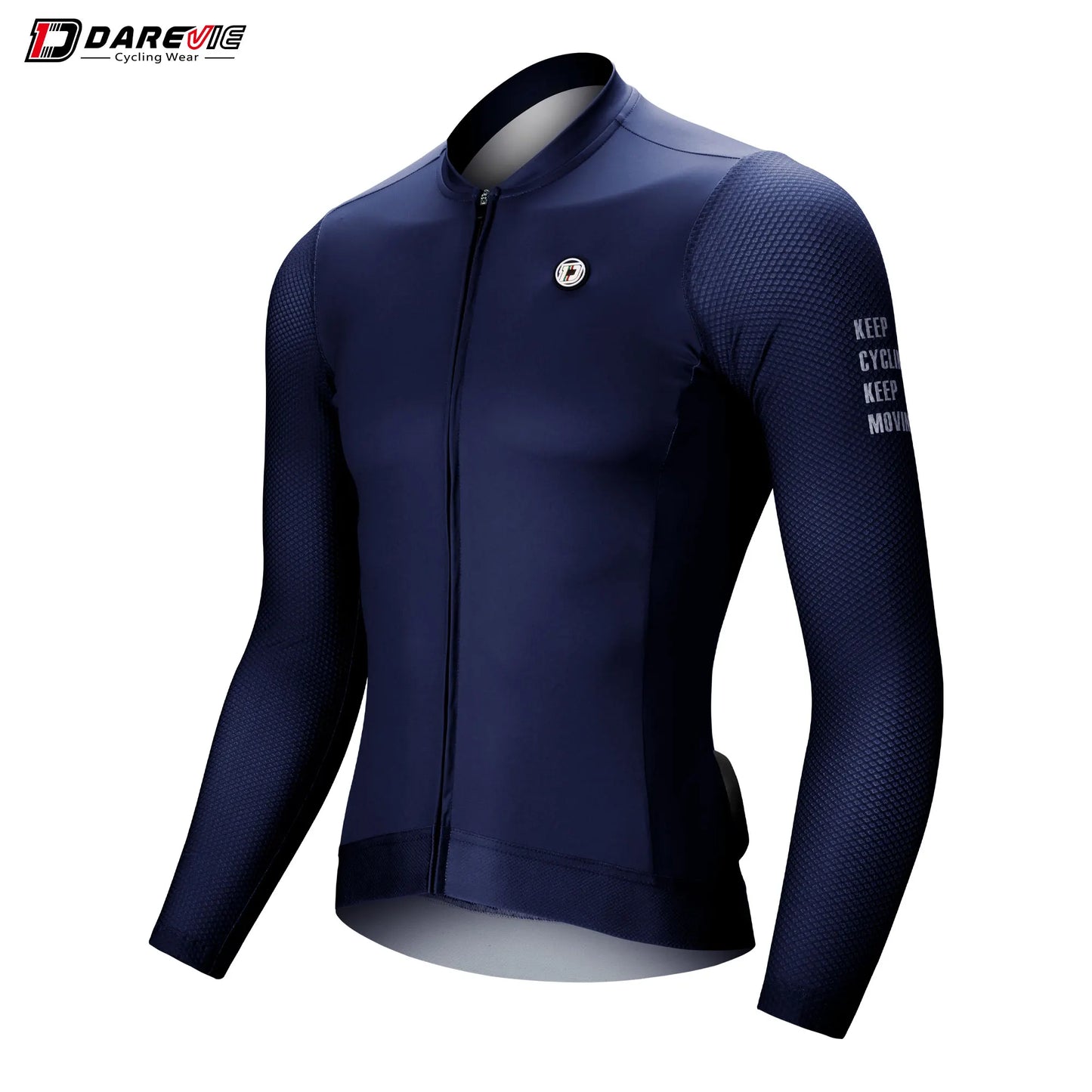 DAREVIE SPF 50+ Long Sleeve Cycling Jersey – Breathable Training Fit, Unisex Lightweight Cycling Maillot for Men & Women Small Size