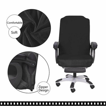 M/L Size Stretch Spandex Office Chair Cover | Anti-Fouling Computer Seat Protector | Removable Cover for Home or Hotel Use