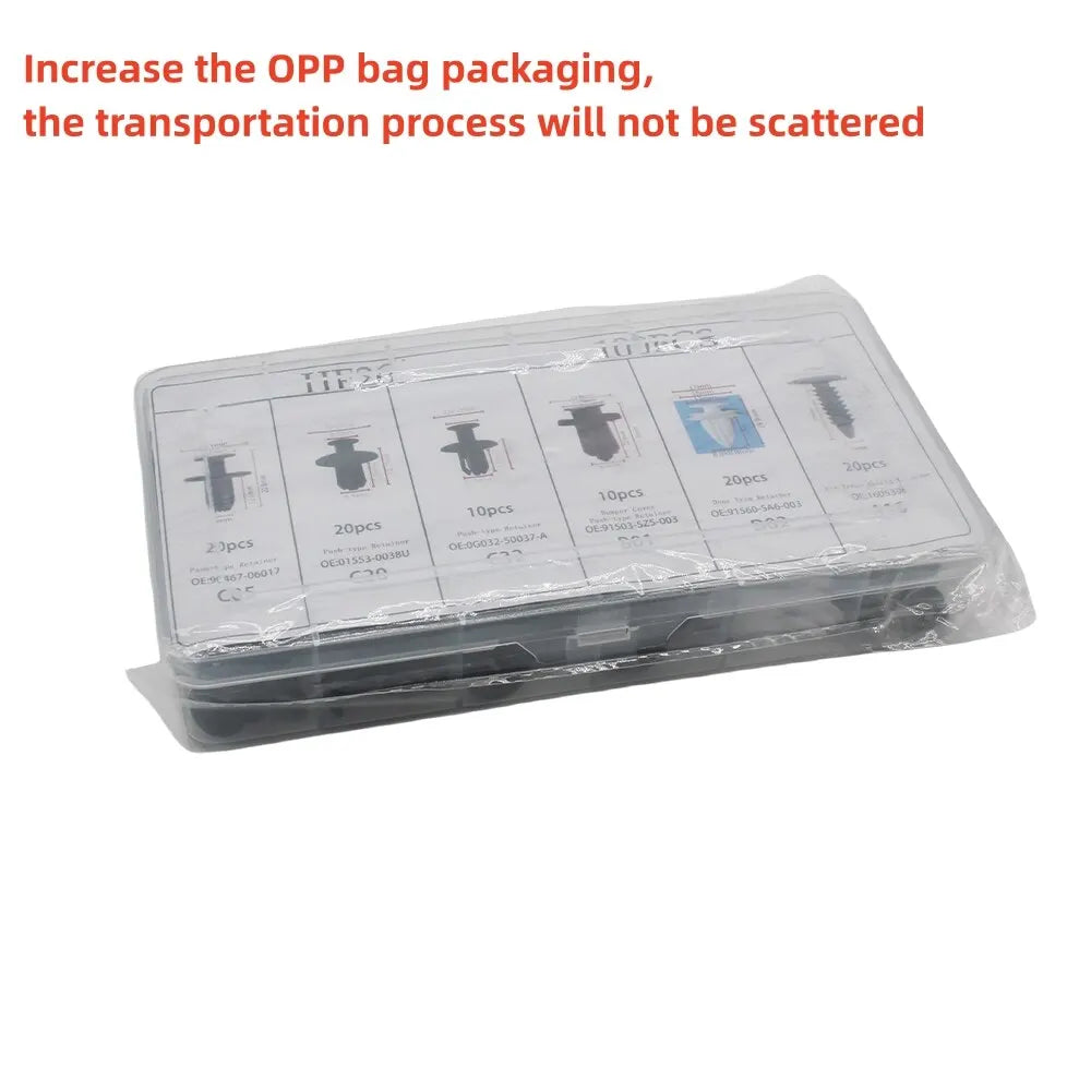 100pcs Auto Fastener Clip Kit | Fender Rivet Clips | Car Body Push Retainer Pin | Bumper Door Trim Panel Retainer Car Clips
