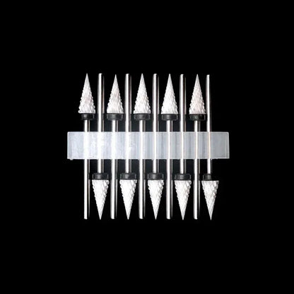 10PCS Ceramic Nail Drill Bits - Rotary Milling Cutters for Gel Polish Removal & Nail Grinding Machine Accessories