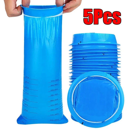 1000ML Disposable Vomit Bag – Portable Travel Emergency Nausea & Motion Sickness Bags for Car, Airplane, Pregnancy & Outdoor Use, Unisex Cleaning Bag