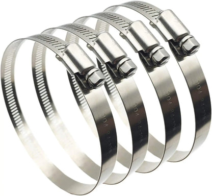 Adjustable 6mm-1400mm Hose Clamp — 304 Stainless Steel Fuel Line, Dryer Vent, Air Duct & Automotive Pipe Clip