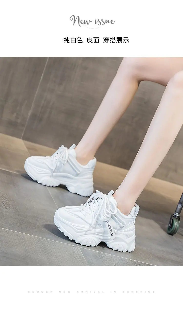 Women's Platform Sneakers - 2024 Spring Fashion Thick Sole Casual Shoes & Tennis Trainers