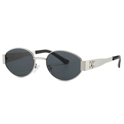 Luxury Metal Brand Sunglasses for Men & Women – Unisex Designer Oval Fashion Eyewear UV400 Shades