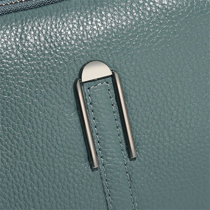 Luxury Genuine Leather Women's Crossbody Bag – Solid Color Shoulder Bag, Clutch & Messenger Purse
