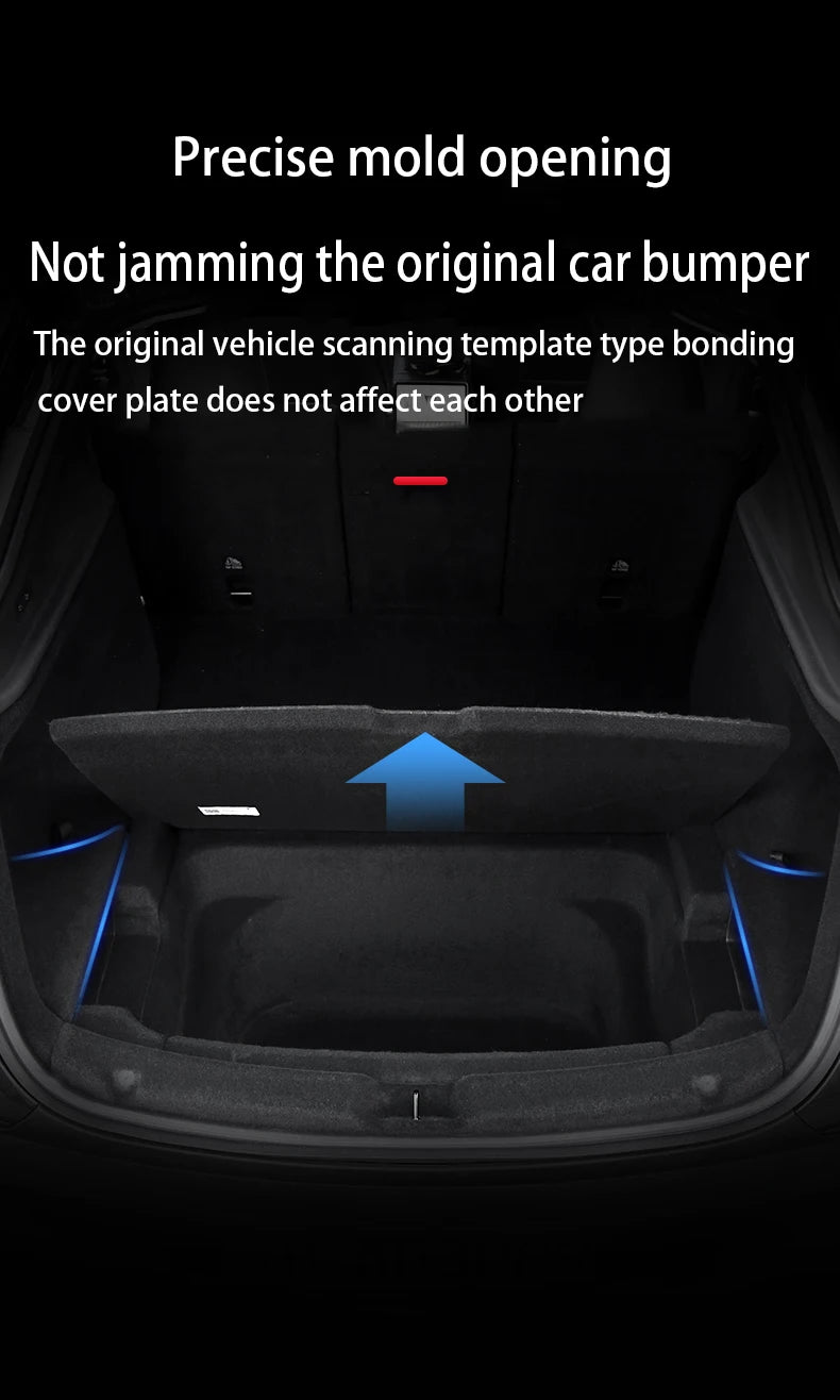 Tesla Model Y Berlin/Austin 2022-2025 Trunk Side Storage Bins – TPE Cargo Organizer with Carpet Lids