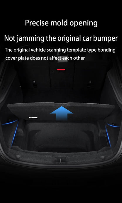 Tesla Model Y Berlin/Austin 2022-2025 Trunk Side Storage Bins – TPE Cargo Organizer with Carpet Lids
