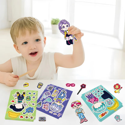 8/16/24pcs K-Pop Demon Hunters Puzzle Stickers – Cute Cartoon DIY Decals for Phone, Laptop & Luggage