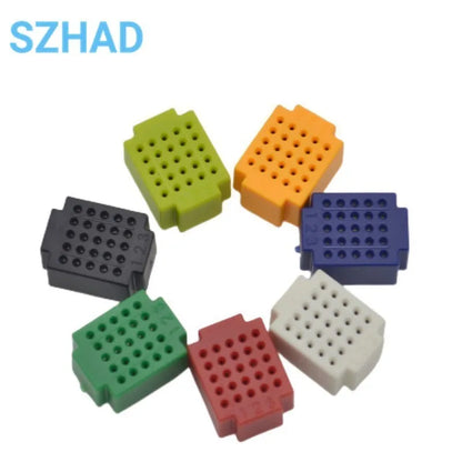 7pcs ZY-25/55 Mini Breadboard Set - Solderless PCB Prototype Test Boards for Electronics Projects